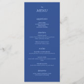 Menu minimaliste moderne Sleek Simple Mariage (Devant)