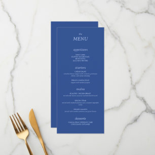 Menu minimaliste moderne Sleek Simple Mariage