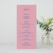 Menu minimaliste moderne Sleek Simple Mariage (Debout devant)