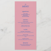 Menu minimaliste moderne Sleek Simple Mariage (Devant)