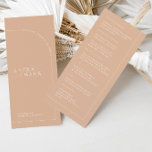 Menu minimaliste moderne Tan Boho Arch Mariage<br><div class="desc">Designed to coordinate with the "Arches Minimum" Wedding Invite Collection. To change details,  click "détails". To move the text or change the size,  font,  or color,  click "Edit using Design Tool". View the collection link on this page to see all of the matching items in this beautiful design.</div>