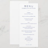 Menu Minimaliste Noir Élégant (Devant / Derrière)