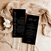 Menu Minimaliste + Note Merci | Mariage Napkin
