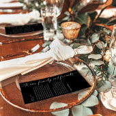 Menu Minimaliste + Note Merci | Mariage Napkin