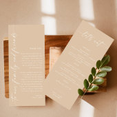 Menu Minimaliste + Note Merci | Mariage Napkin