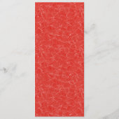 Menu minimaliste rouge élégant (Dos)