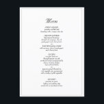 Menu Minimaliste Rustique Élégant Soir De Mariage<br><div class="desc">Menu minimaliste Rustique élégant Mariage noir et blanc - N'hésitez pas à customiser et personnaliser ce menu de mariage simple et élégant. Les options de modification sont disponibles.</div>