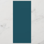 Menu minimaliste sarcelle élégant (Dos)
