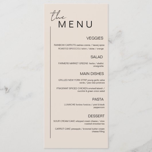 Menu Minimalistische gebeurtenis (Voorkant)