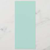 Menu Mint Green Floral Peach Gold Mariage Réception (Dos)