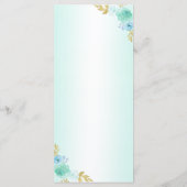 Menu Mint Green Princess Robe Quinceañera Anniversaire (Dos)