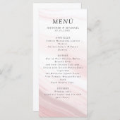 Menu Minuscule Rose blanc marbre (Devant / Derrière)