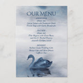 Menu Misty Reflections | Réception Dusty Blue Swan Lake (Devant)