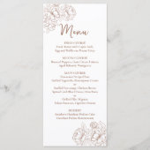 Menu Mocha Mousse Boho Mocha à double face Mariage Flor (Devant)