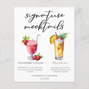 Menu Mocktails Daiquiri Piña Colada