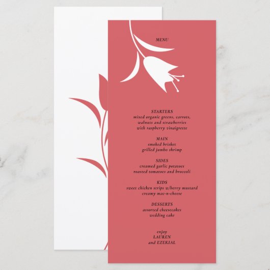MENU MOD WINE TULIP MARIAGE (Devant / Derrière)