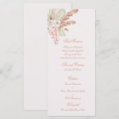 Menu Modèle de menu Boho rose clair (Devant / Derrière)