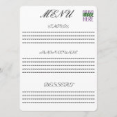 MENU MODELE DE TEXTE D'IMAGE BLANC SIMPLE ÉDITABLE MODE (Devant)