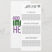 MENU MODELE DE TEXTE D'IMAGE BLANC SIMPLE ÉDITABLE MODE (Devant / Derrière)