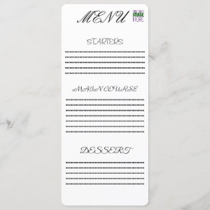 MENU MODELE DE TEXTE D'IMAGE BLANC SIMPLE ÉDITABLE MODE