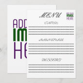 MENU MODELE DE TEXTE D'IMAGE BLANC SIMPLE ÉDITABLE MODE (Devant / Derrière)