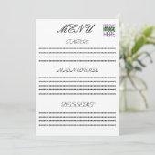 MENU MODELE DE TEXTE D'IMAGE BLANC SIMPLE ÉDITABLE MODE (Debout devant)