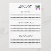 MENU MODELE DE TEXTE D'IMAGE BLANC SIMPLE ÉDITABLE MODE (Devant)