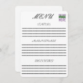 MENU MODELE DE TEXTE D'IMAGE BLANC SIMPLE ÉDITABLE MODE (Devant / Derrière)