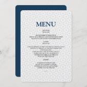 Menu modelé sensible de barre/bat mitzvah (Devant / Derrière)