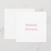 MENU MODELES TENDANCE MODERNES NOM ANNEE PASTEL ROSE (Devant / Derrière)
