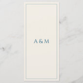 Menu Modern beige blue minimalist wedding (Dos)