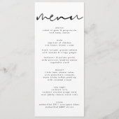 Menu Modern Black and White Wedding (Voorkant)