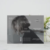 Menu Modern Black Hair Salon Price List Service (Staand voorkant)