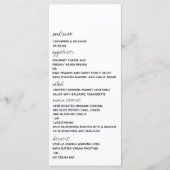 Menu Modern Black & White Minimalist Script Wedding (Devant)
