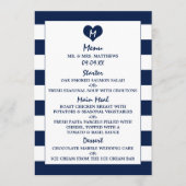 Menu Modern Chic Navy Blue & White Wedding (Voorkant)