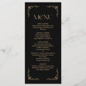Menu Modern Deco | Elegant Black and Gold Wedding (Devant)