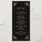 Menu Modern Deco | Elegant Black and Gold Wedding (Devant)