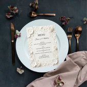 Menu Modern Luxury Floral Wedding 