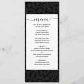 Menu Modern Minimal Black Leopard Print (Devant)