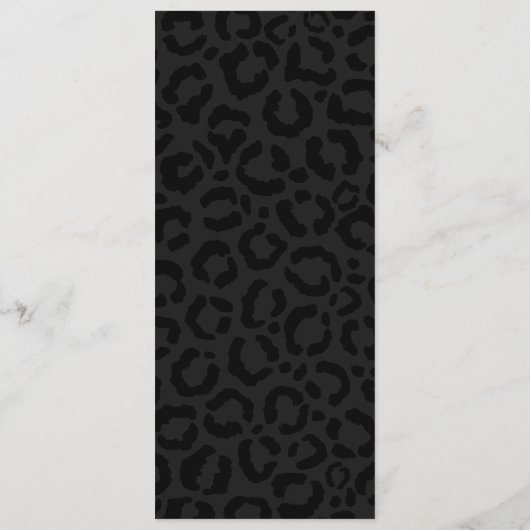 Menu Modern Minimal Black Leopard Print (Dos)