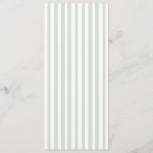 Menu Modern Minimal Minimalist Green Stripes Wedding (Dos)