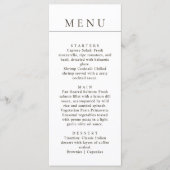 Menu Modern Minimalist Simple Black Line Wedding Dinner (Devant)
