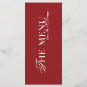 Menu Modern Old Money Burgundy Wedding Dinner (Dos)