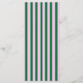 Menu Modern Retro Striped Wedding Information (Dos)