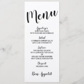 Menu Modern Script Kraft Paper Wedding (Voorkant)