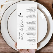 Menu Modern Script Typography | Eat & Drink Wedding