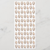 Menu Modern Watercolor Coastal Seascape Wedding (Dos)