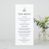 Menu Modern Watercolor Coastal Seascape Wedding (Debout devant)