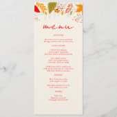 Menu Moderne automne brillant Floral Simple Mariage ivo (Devant)