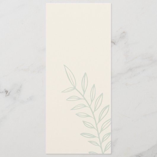 Menu Moderne automne brillant Floral Simple Mariage ivo (Dos)